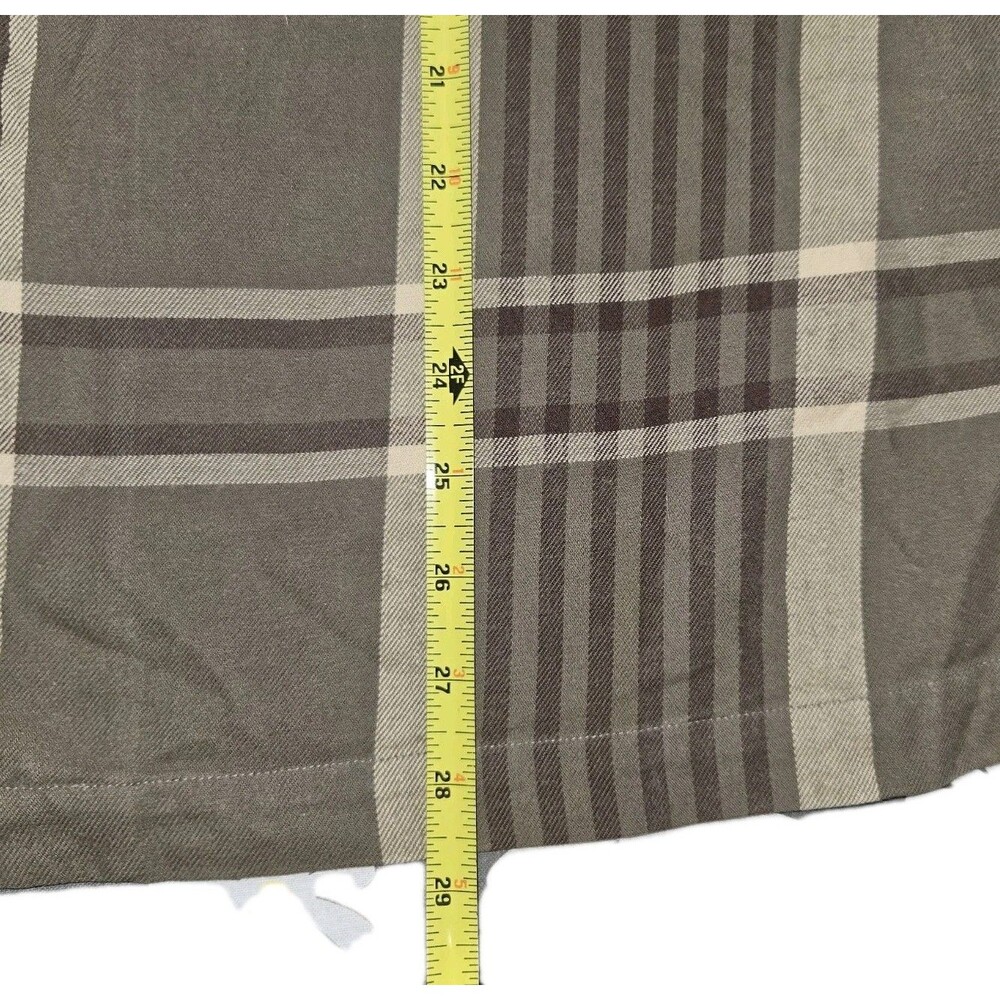 Lauren Ralph Lauren Flannel Shacket Full Zip Size M Olive Green Plaid Shirt - Picture 8 of 8